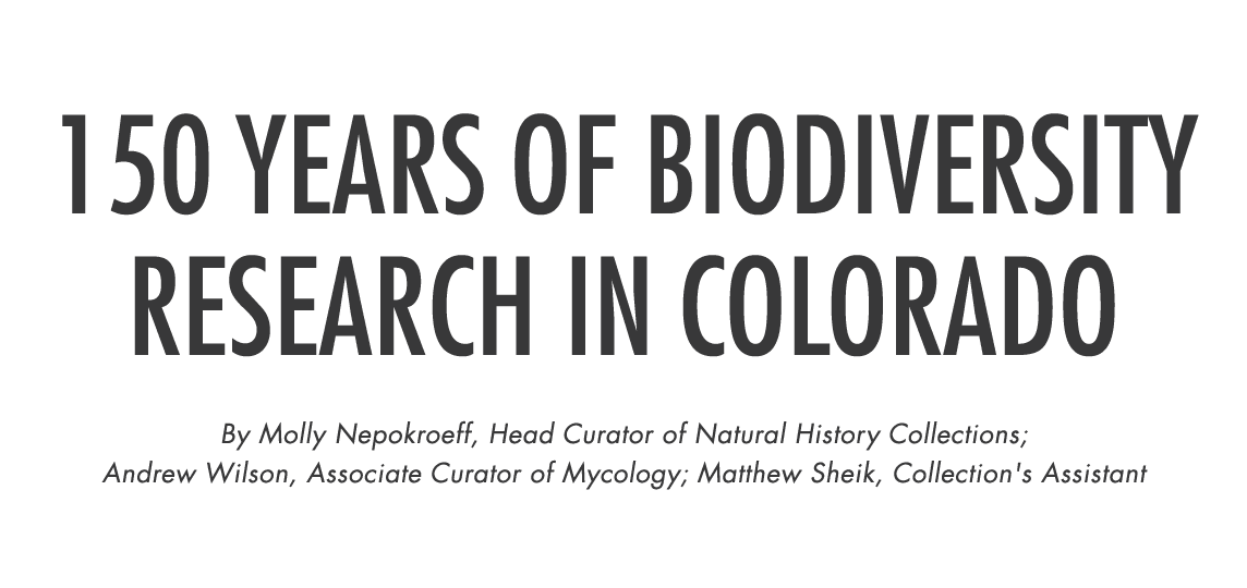 150 Years of Biodiversity Research in Colorado By Molly Nepokroeff, Head Curator of Natural History Collections; Andr...