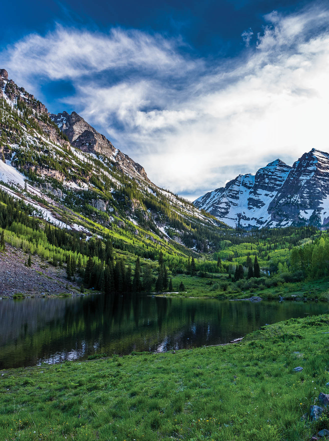 Maroon Bells in the Elk Mountains, Colorado