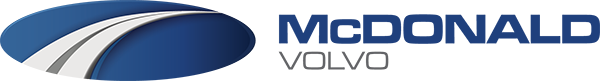 McDonald Automotive Volvo blue and silver horizontal logo