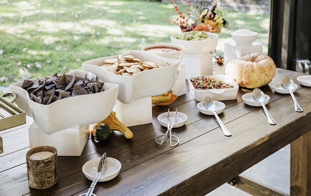 Table with hors d'oeuvres