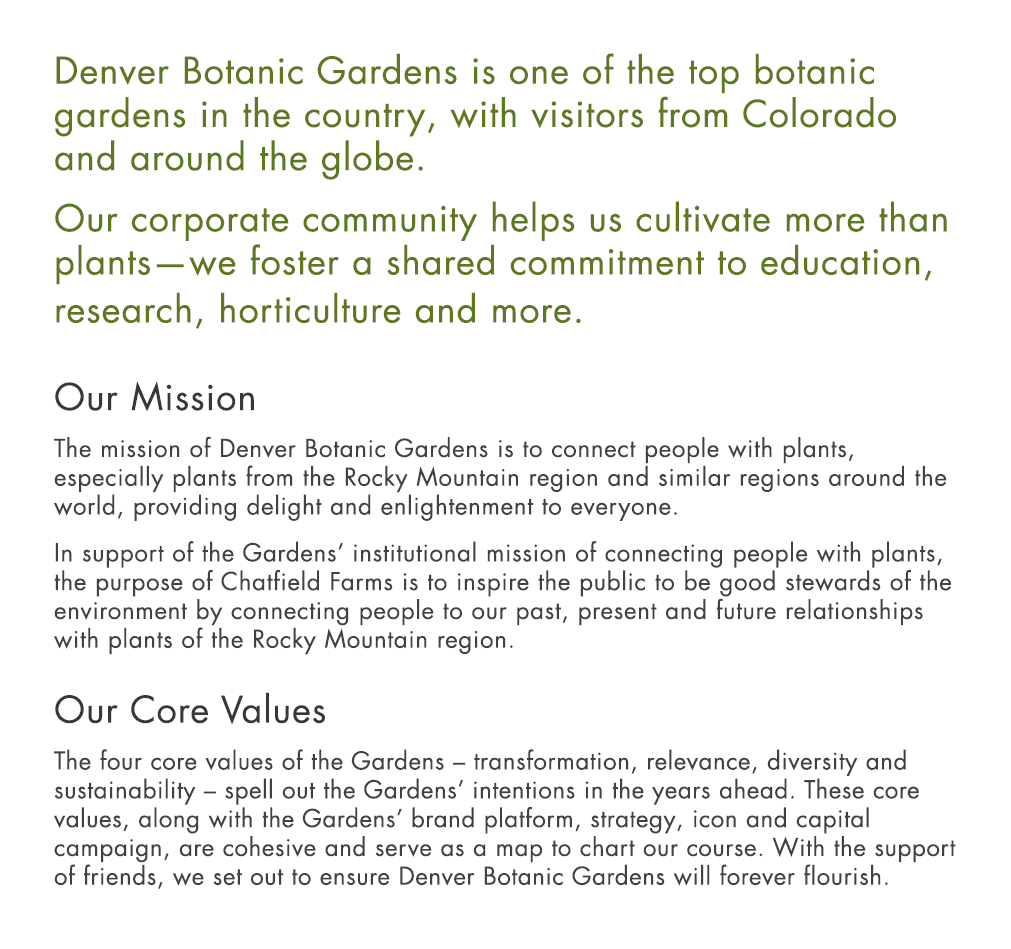 Denver Botanic Gardens is one of the top botanic gardens in the country, with visitors from Colorado and around the g...