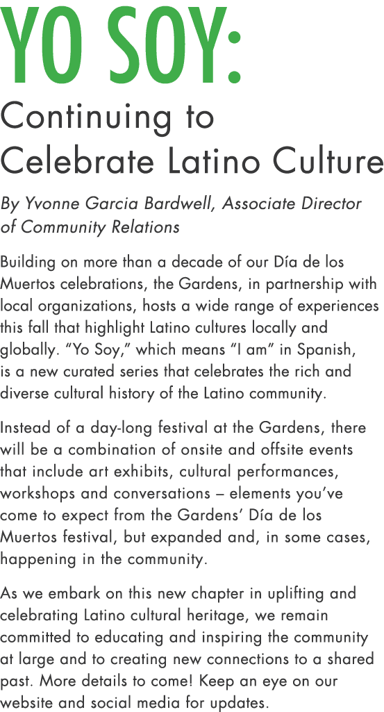 Yo Soy: Continuing to Celebrate Latino Culture By Yvonne Garcia Bardwell, Associate Director of Community Relations B...