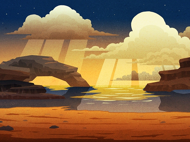 Still image of Summer from “Four Sided Fantasy,” published by Serenity Forge, developed by Ludo Land, 2016. Digital print.