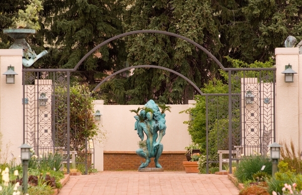 statue at end of corridor