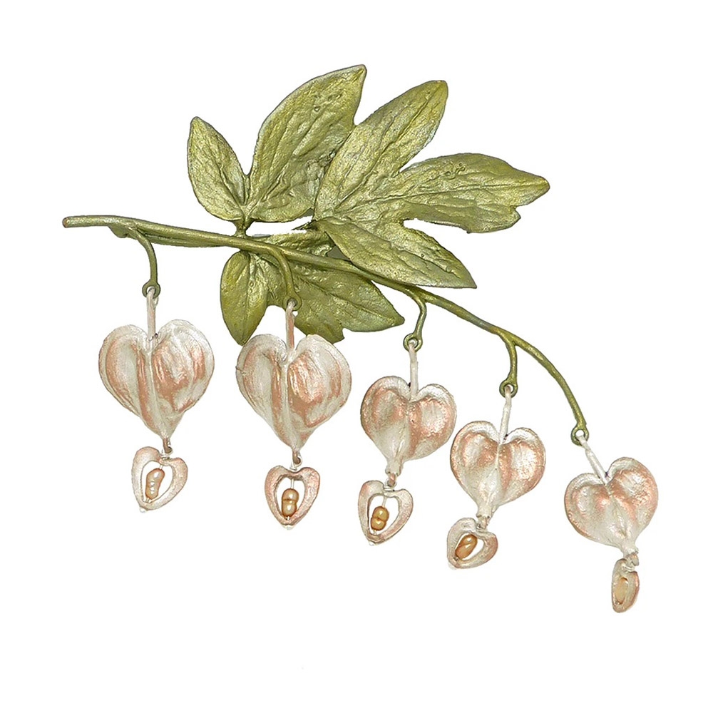 Bleeding heart brooch