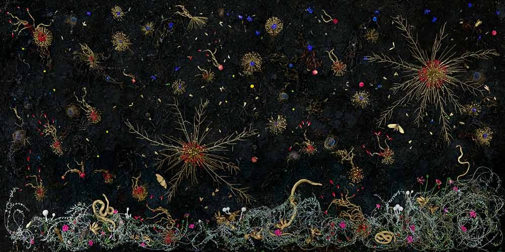 Tanya Marcuse, "Book of Miracles No. 2," UV pigment on aluminum composite, 2021.