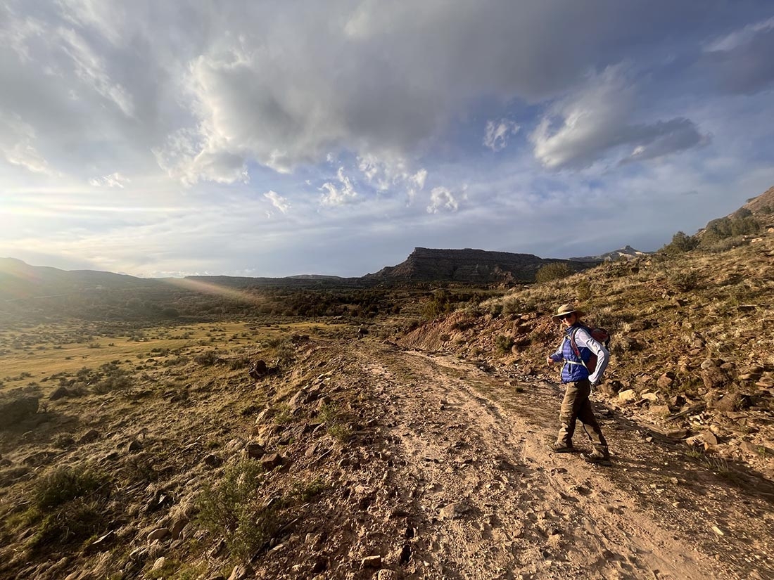 Hiking up a trail on the Western Slope