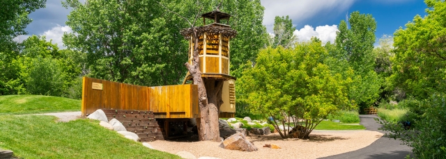 Children's play area with things to climb on  