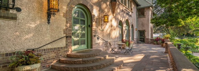 Front porch of the Waring House mansion